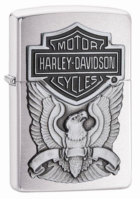 Zippo Harley-Davidson Eagle/Logo Emblem Lighter Pocket Lighter Zippo